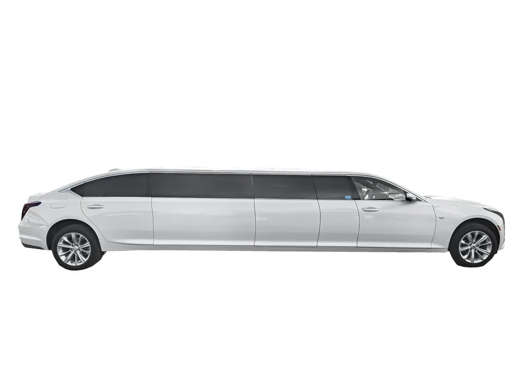 image of 10 passenger Cadillac CT5 limousine side exterior