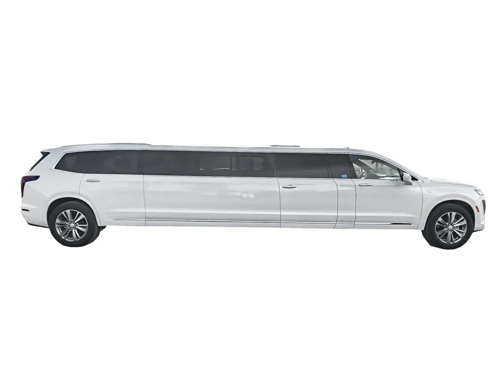 image of 14 passenger Cadillac XT6 limousine exterior passenger side