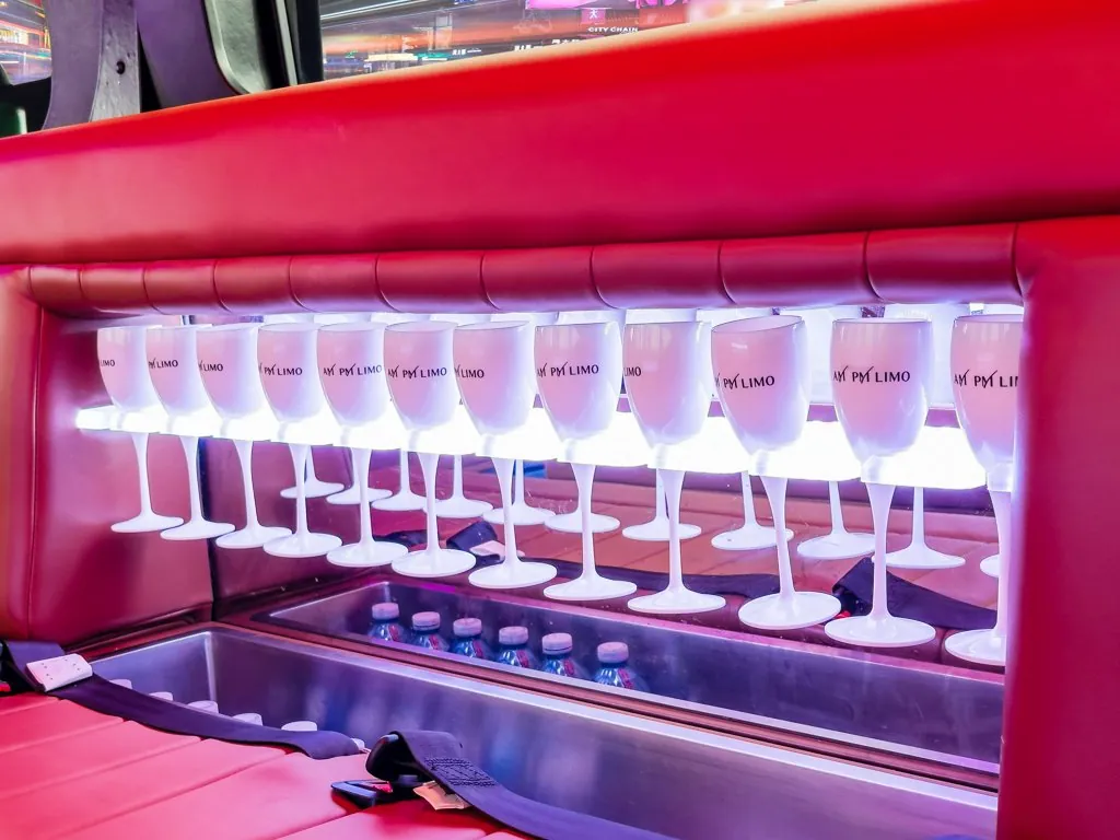 image of 20 passenger party bus wet bar
